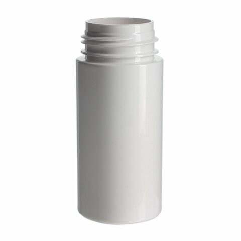 Plastic Foam Bottle Pump, 120ml, PET, White, Cylinder Round, 43mm - bottle only