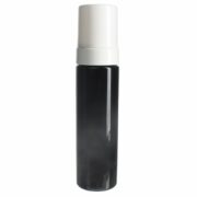 Cosmetic Foamer bottle in Bulk, 200ml, PET, Black, Cyliner Round, 43mm