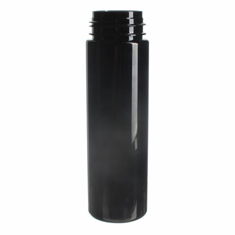 Cosmetic Foamer bottle in Bulk, 200ml, PET, Black, Cyliner Round, 43mm - bottle only