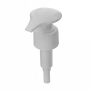 Soap Dispenser Pump Only, 24/410, Ribbed, Lock Up, White, 1.4ml Output - top view - NABO Plastic