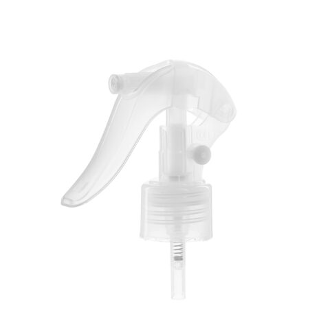 Mini Trigger Spray Head, 24-410, Fine Mist, Lock Button, PP, Clear, 0.25ml - side view