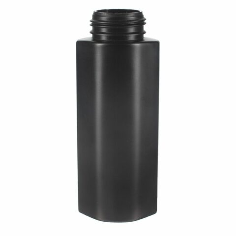 Foam Dispenser Soap Bottle, 250ml, HDPE Plastic, Black, Oval, 43mm - bottle only