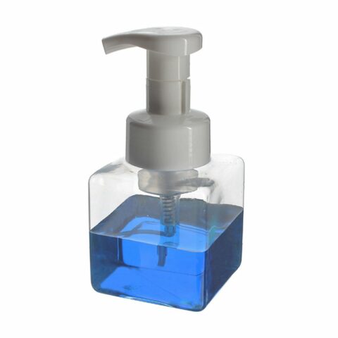 Lotion Foamer Bottle 250ml, PET, Clear, Square, 42mm - with different foam pump