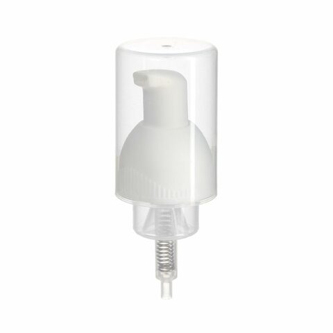 28-400 Foam Pump for Hand Wash, Clear Top Cover, White