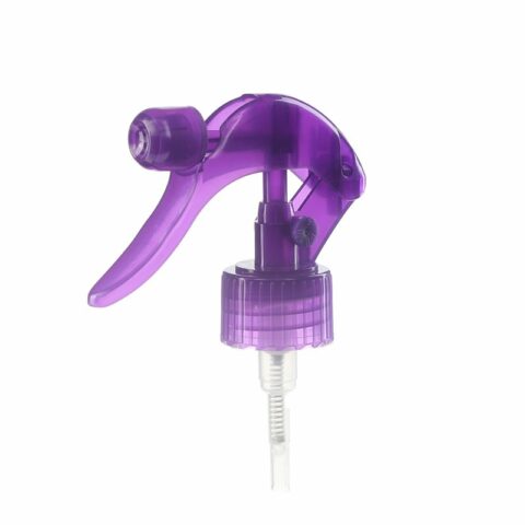 Cosmetic Trigger Sprayer, 28-410, Fine Mist, Lock Button, Purple, 0.5ml - side view