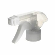 Economy Foaming Spray Trigger, 28-410, Plastic Mesh, White/Clear, 0.6ml - side view