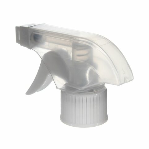 Economy Foaming Spray Trigger, 28-410, Plastic Mesh, White/Clear, 0.6ml - back view