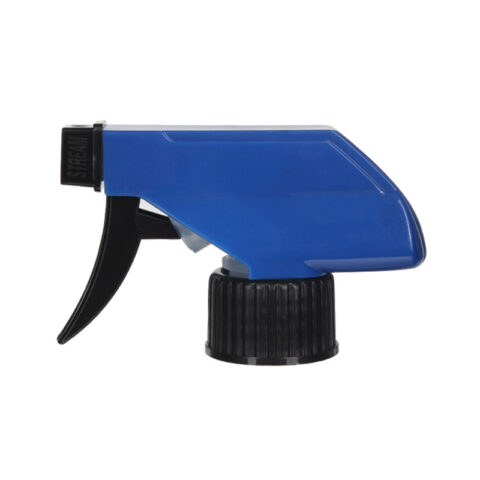 Disinfectant Trigger Sprayer, 28/410, Spray-Stream Nozzle, Blue/Black, 0.9ml