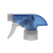Trigger Sprayer Head for Bottle, 28/410, Spray/Stream, Clear/Blue, 0.9ml