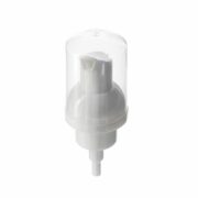 Foaming Hand Soap Pump Replacement, 30mm, Clear Top Hood, White - top view