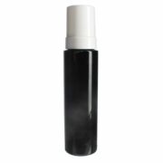 Mousse Dispenser Hair Foamer, 300ml, PET Plastic, Black, Cylinder Round, 43mm