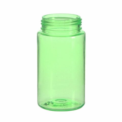 mini foaming soap dispenser travel size, 40ml, PET, Green, Cylinder Round, 30mm - bottle only