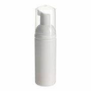 Travel Size Foam Bottle 50ml, HDPE, White, Cyliner Round, 32mm