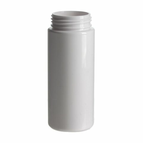 Mini Foam Dispenser Bottle Travel Size, 50ml, PET, White, Cylinder Round, Clear Hood, 30mm - bottle only