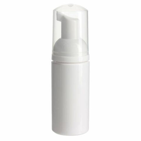 Small Foam Dispenser Portable, 50ml, PET, White, Cylinder Round, 30mm
