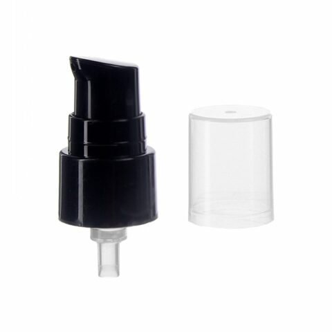 20-410 Treatment Pump, Black, Smooth, Clear Hood, 0.25ml Output - with hood off