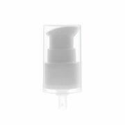 Plastic Treatment Pump, 20-410, Smooth, White, Clear Hood, 0.25ml Output