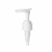 24-410 Dispensing Pump for Lotion, Lock Down, Ribbed, White, 2ml Output - unlocked - NABO Plastic