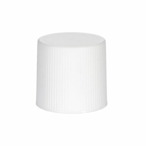 24mm 24-415 White PP Plastic Ribbed Plain Screw Cap with PE Foam Liner XG60L01 (1)