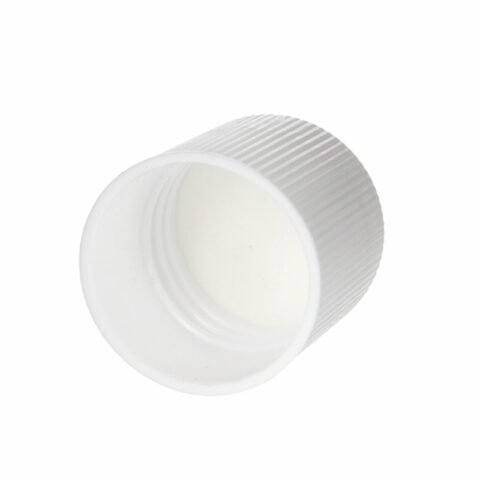 24mm 24-415 White PP Plastic Ribbed Plain Screw Cap with PE Foam Liner XG60L01 (3)
