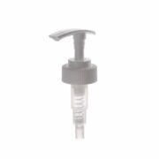 28-400 Lotion Pump, White, Ribbed, Lock Down, 2ml Output - unlocked - NABO Plastic