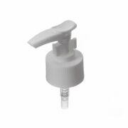 28-410 White Plastic Ribbed Clip Lock Lotion Pump RYJ05Z01 (1)