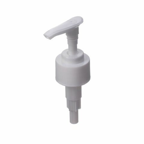 28-410 Lotion Pump, PP Plastic, Screw Lock Down, Ribbed, White or Any Color, 2ml - unlocked status - wholesale - NABO Plastic