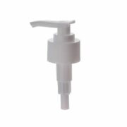 28-410 Lotion Pump, Lock Down, Ribbed, White, 2ml Output - NABO Plastic