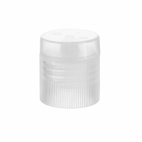 15-415 Transparent Plastic Ribbed Flip Top Cap FG60L01 (6)