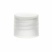 18-415 Transparent Plastic Ribbed Plain Screw Cap XG90L01 (1)