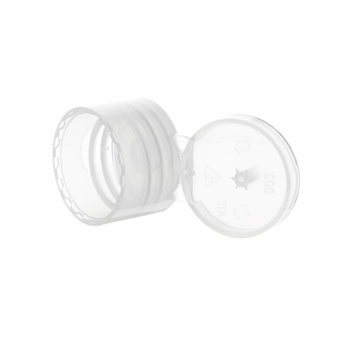 20-410 Transparent Plastic Smooth Flip Top Caps FG25G02 (5)