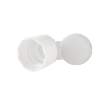 20-410 White Plastic Smooth Flip Top Cap FG25G03 (4)