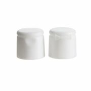 20-410 White Plastic Smooth Flip Top Cap FG25G03 (6)