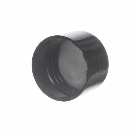 24-410 Black Plastic Smooth Plain Screw Cap XG65G02 (2)