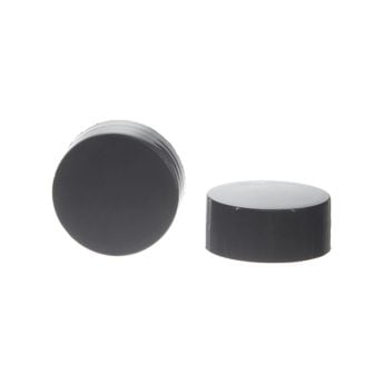 28/400 Black PP Plastic Smooth Plain Screw Top Cap with PE Foam Liner ...