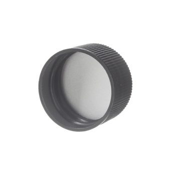 28-410 Black Plastic Ribbed Plain Screw Cap XG05L01 (3)