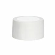 28-410 White Plastic Ribbed Plain Screw Cap XG05L02 (1)
