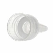 18-410 CLear PP Plastic Ribbed Spout Cap with PE Foam Liner JZ95L01(2)