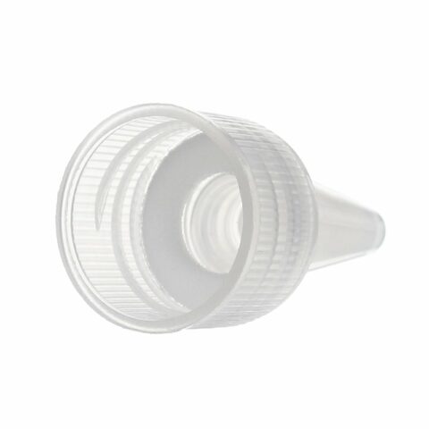 18-410 CLear PP Plastic Ribbed Spout Cap with PE Foam Liner JZ95L01(2)