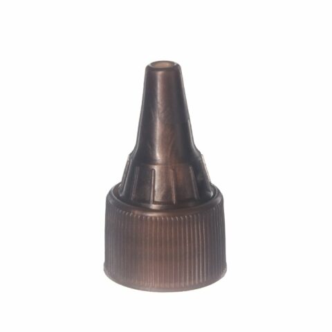 20-410 Brown PP Plastic Ribbed Spout Cap TL25L02 (1)