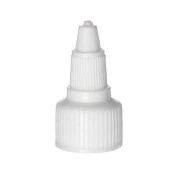 20-410 White PP Plastic Ribbed Spout Cap with PE Foam Liner TL25L01 (1)