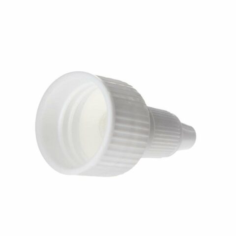 20-410 White PP Plastic Ribbed Spout Cap with PE Foam Liner TL25L01 (2)
