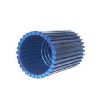 20mm 20-420 Blue PP Plastic Ribbed Plain Screw Cap XG26L01 (2)