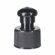 24-410 Black PP Plastic Ribbed Push Pull Cap TL65L03(2)