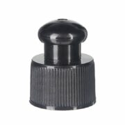 24-410 Black PP Plastic Ribbed Push Pull Cap TL65L03(3)