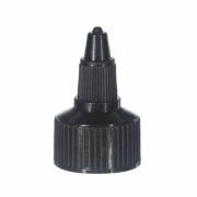 24-410 Black PP Plastic Ribbed Spout Cap with PE Foam Liner TL65L01 (1)