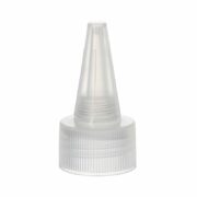 24-410 Clear PP Plastic Ribbed Spout Cap with PE Foam Liner JZ65L01 (1)