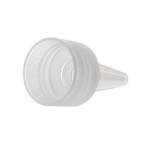 24-410 Clear PP Plastic Ribbed Spout Cap with PE Foam Liner JZ65L01 (2)
