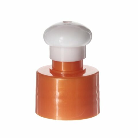 24-410 Oranger-White PP Plastic Smooth Push Pull Cap TL65G01 (1)