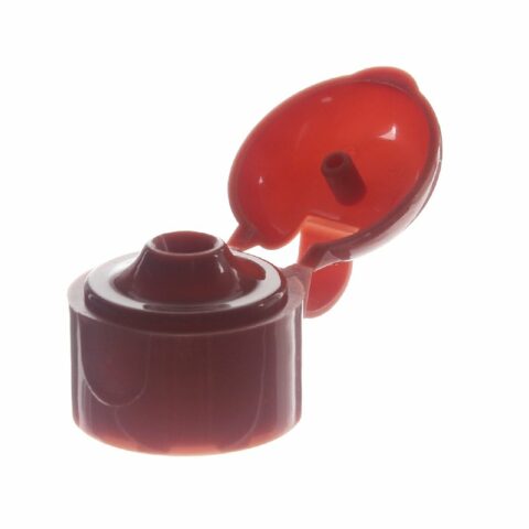 24-410 Red PP Plastic Smooth Flip Top Cap FG65Y01 (2)